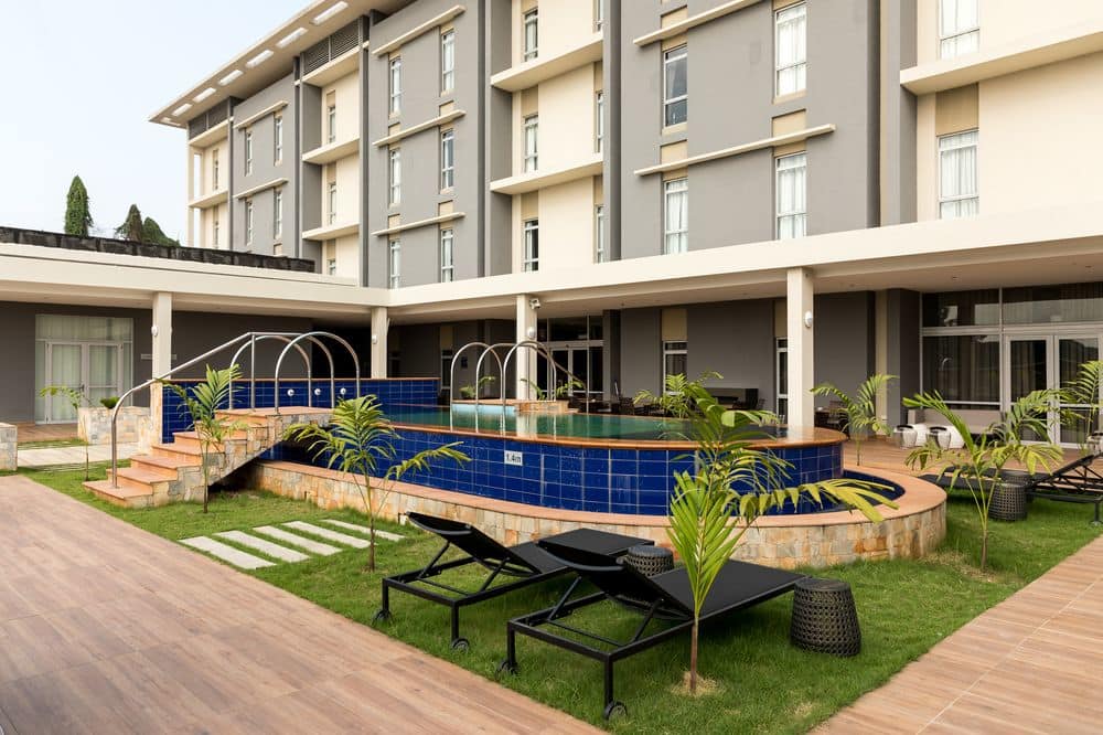 Pool side of Protea hotel owerri